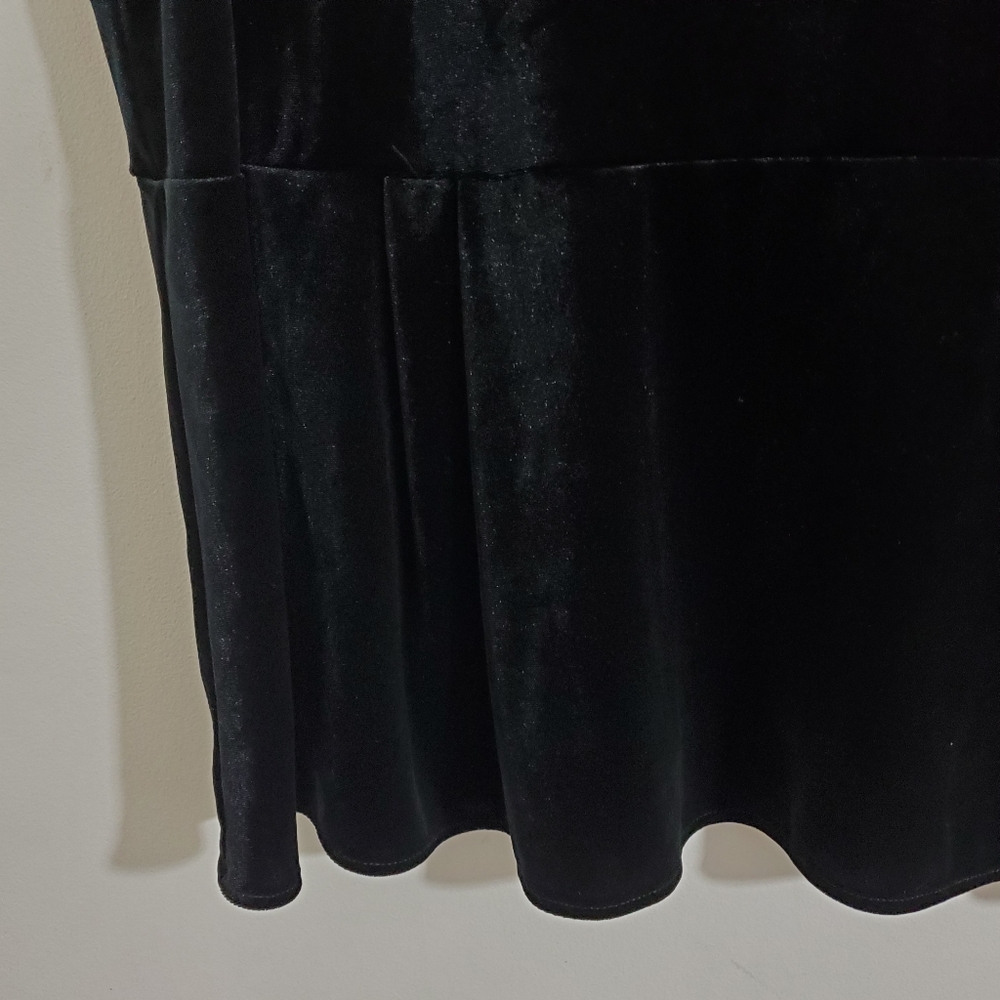 NWT Velvet Lane Bryant Velour Beaded Sleeveless Top Black Size 22 24 Dressy - Picture 6 of 11